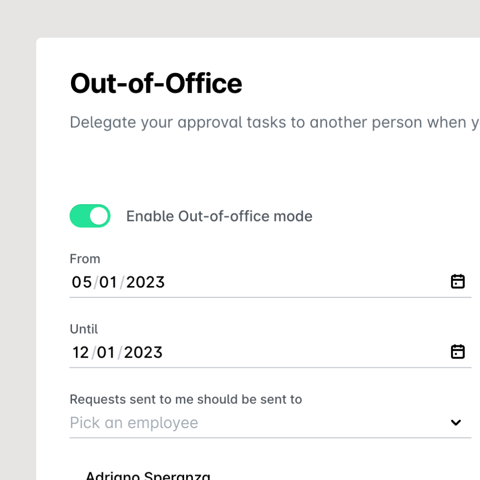 Out-of-office-modus - nieuwe Payhawk-functie.